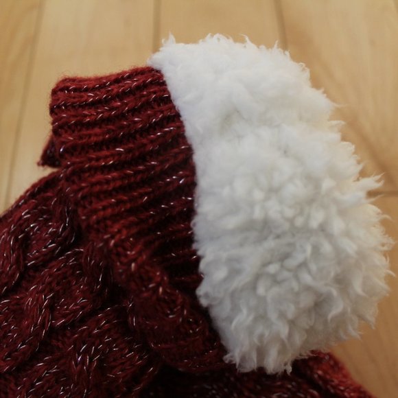 UGG WOMEN'S FLEECE LINED SOCK RED NEW WITH‎ TAGS - Picture 5 of 5